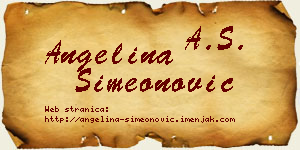 Angelina Simeonović vizit kartica